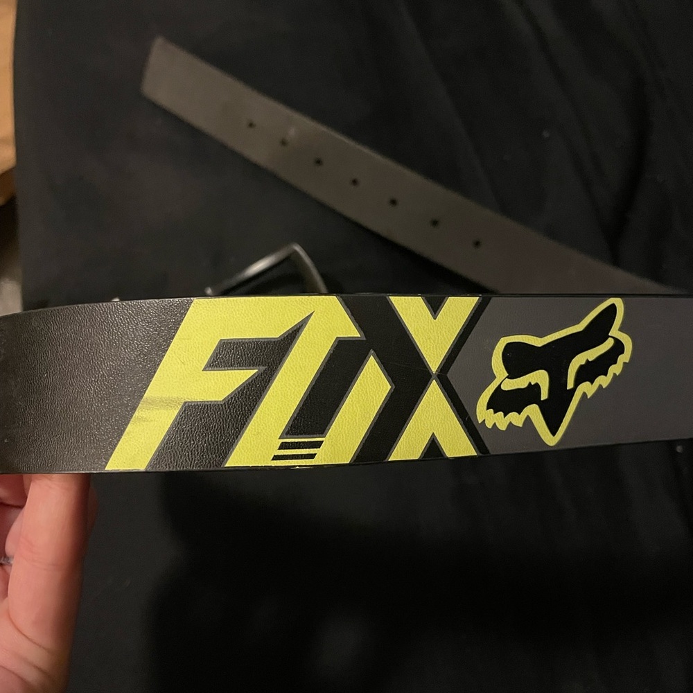 Fox Racing Belt Neon Green Black Gray